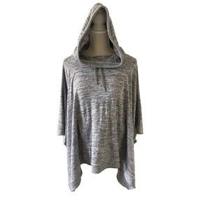Athleta Gray Blissful Poncho Hoodie Oversized Gray Size Medium‎